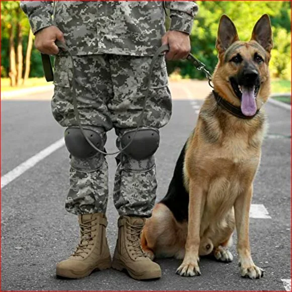 Leather Military Tactical Work Boots Side Zipper Combat Boots